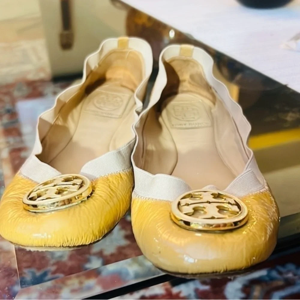 😀🥰TORY BURCH YELLOW SHOES , size8M